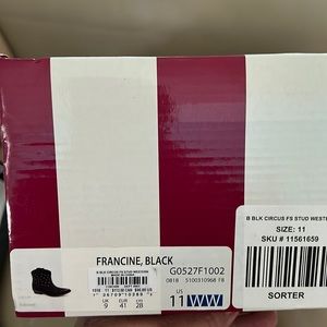 Black short studded boots